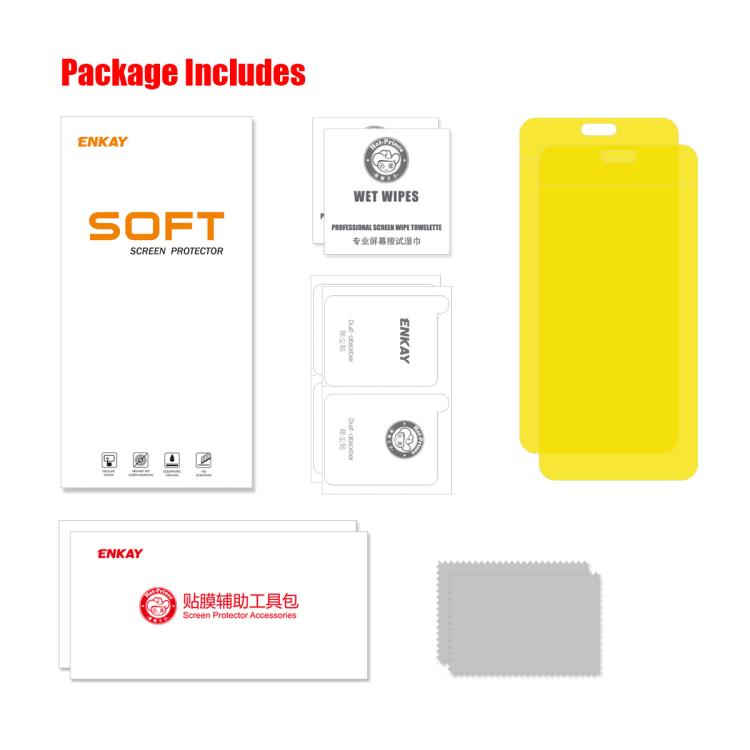 For Honor 400 Pro Global 2pcs ENKAY Hat-Prince Full Glue Coverage Soft Explosion-proof Hydrogel Film