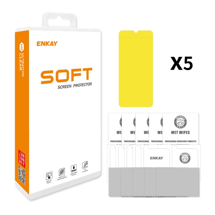 For Nokia G300 5pcs ENKAY Full Glue Full Glue Coverage Soft Explosion-proof Hydrogel Film