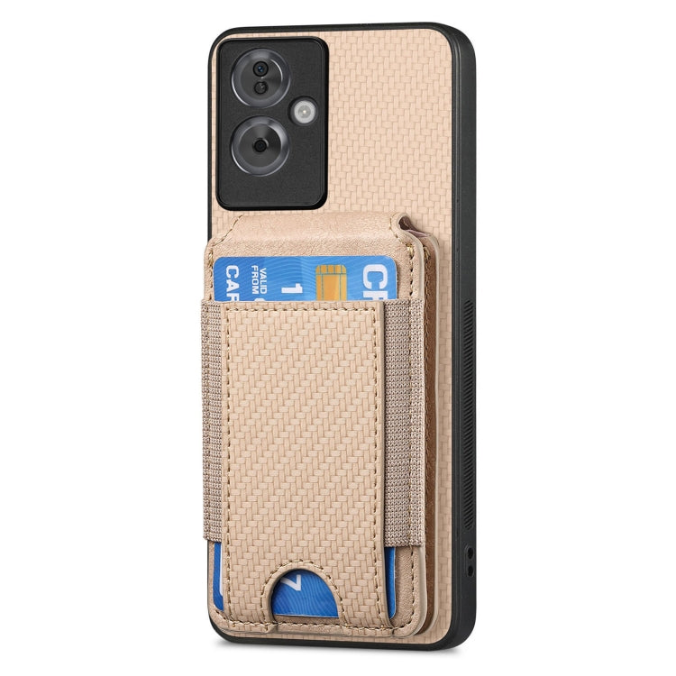 For OPPO Reno7 Pro 5G Carbon Fiber Vertical Flip Wallet Stand Phone Case