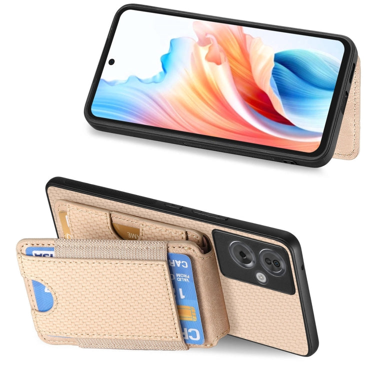 For OPPO Reno7 Pro 5G Carbon Fiber Vertical Flip Wallet Stand Phone Case