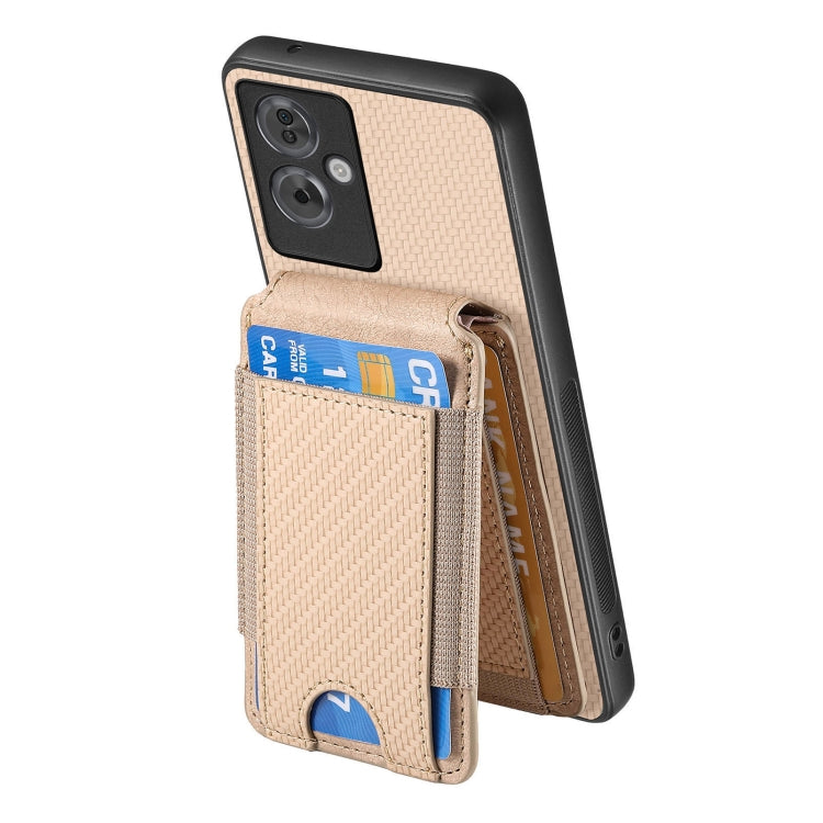 For OPPO A72 5G Carbon Fiber Vertical Flip Wallet Stand Phone Case