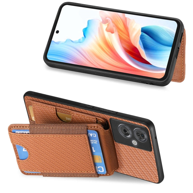 For OPPO A7 / A12 Carbon Fiber Vertical Flip Wallet Stand Phone Case