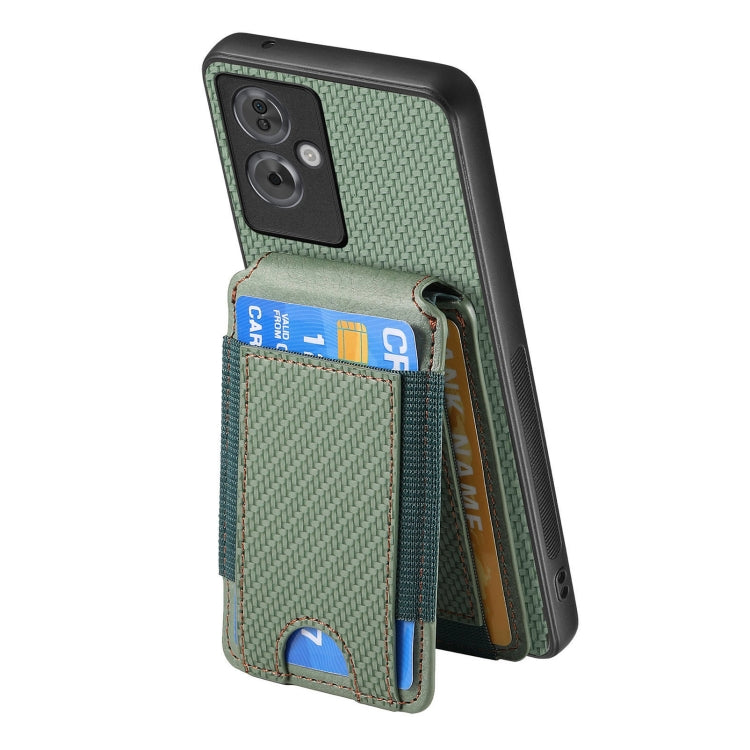 For OPPO A7 / A12 Carbon Fiber Vertical Flip Wallet Stand Phone Case