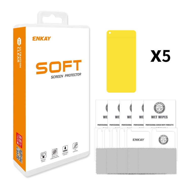 For OnePlus Nord N20 5pcs ENKAY Hat-Prince Full Glue Coverage Soft Explosion-proof Hydrogel Film