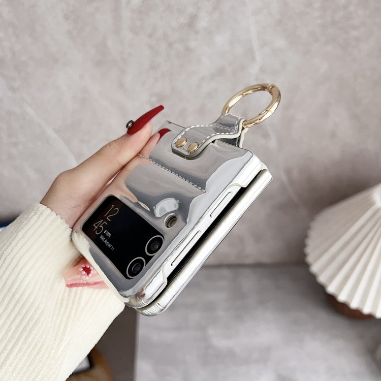 For Samsung Galaxy Z flip3 Laser Aurora Ring Down Jacket Shockproof Phone Case