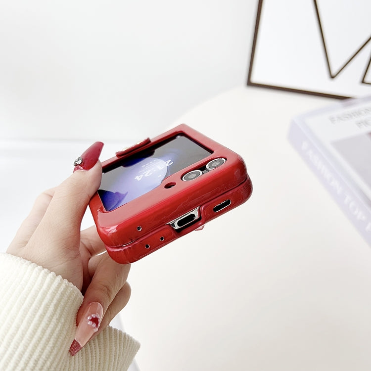 For Samsung Galaxy Z flip5 Laser Aurora Ring Down Jacket Shockproof Phone Case