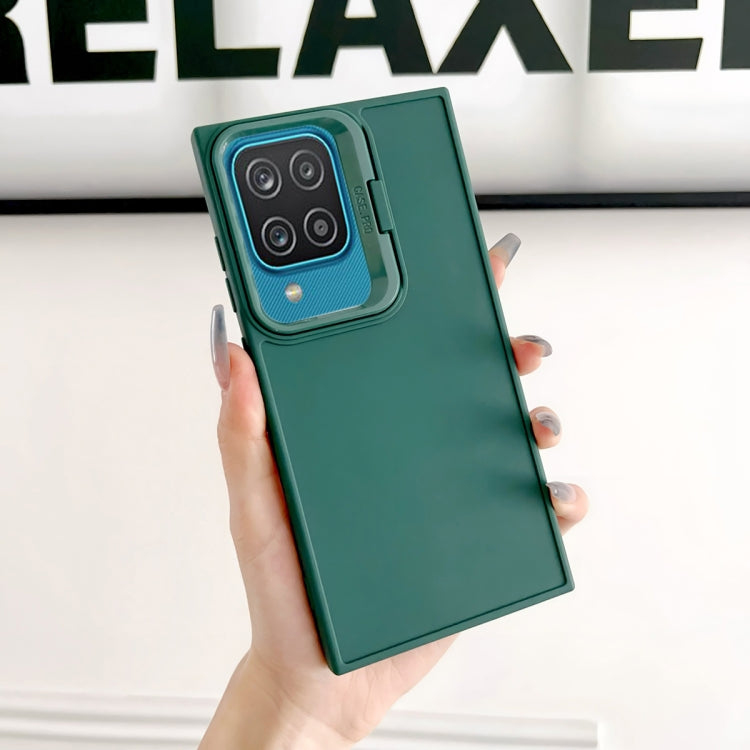For Samsung Galaxy A12 Lens Frame Holder Shockproof Phone Case