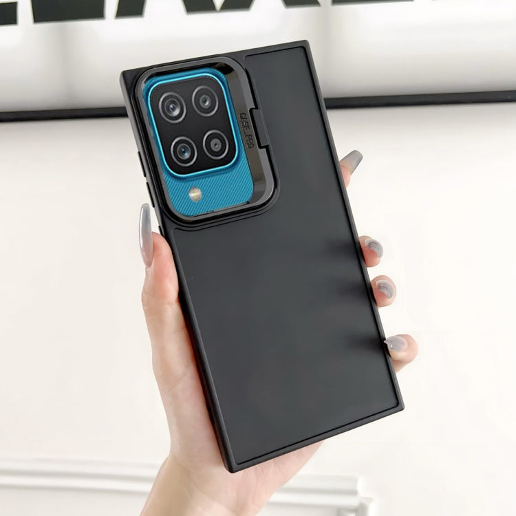 For Samsung Galaxy A12 Lens Frame Holder Shockproof Phone Case