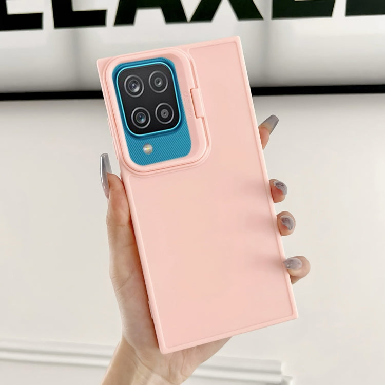 For Samsung Galaxy A12 Lens Frame Holder Shockproof Phone Case