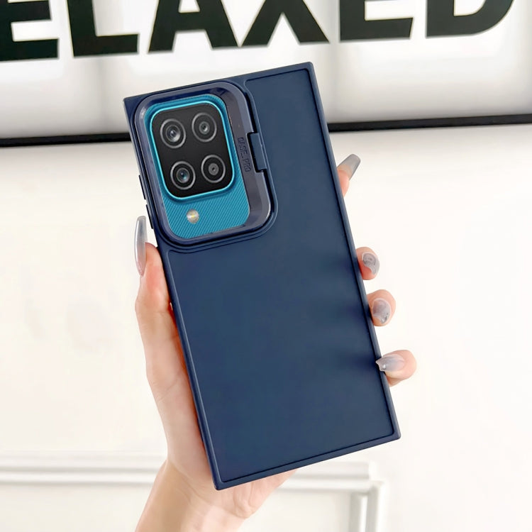 For Samsung Galaxy A12 Lens Frame Holder Shockproof Phone Case