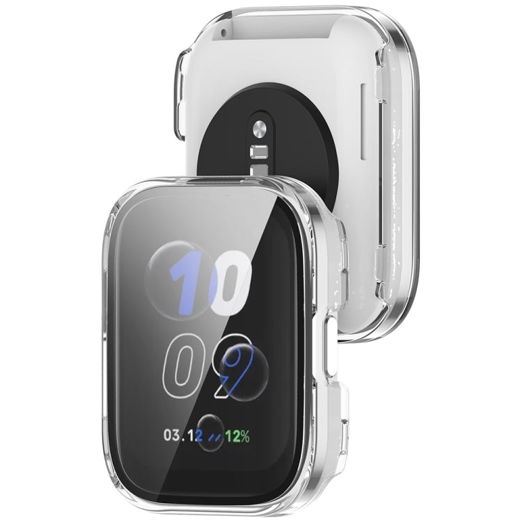 For Amazfit bip5 Unity PC + Tempered Glass Film Integrated Watch Protective Case