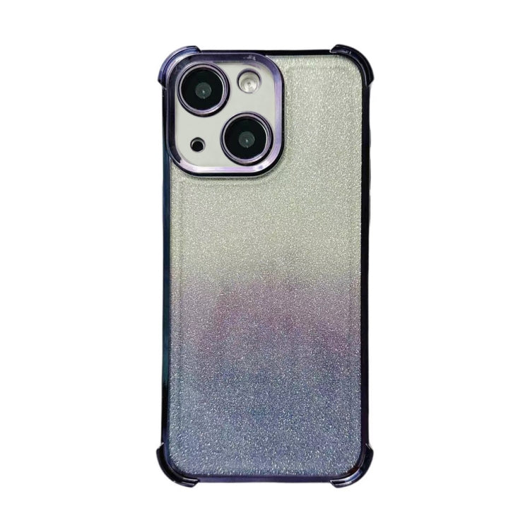 For iPhone 14 Plus Electrpolated Glitter Four-corner Shockproof Space TPU Phone Case