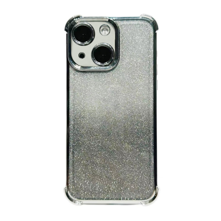 For iPhone 14 Plus Electrpolated Glitter Four-corner Shockproof Space TPU Phone Case