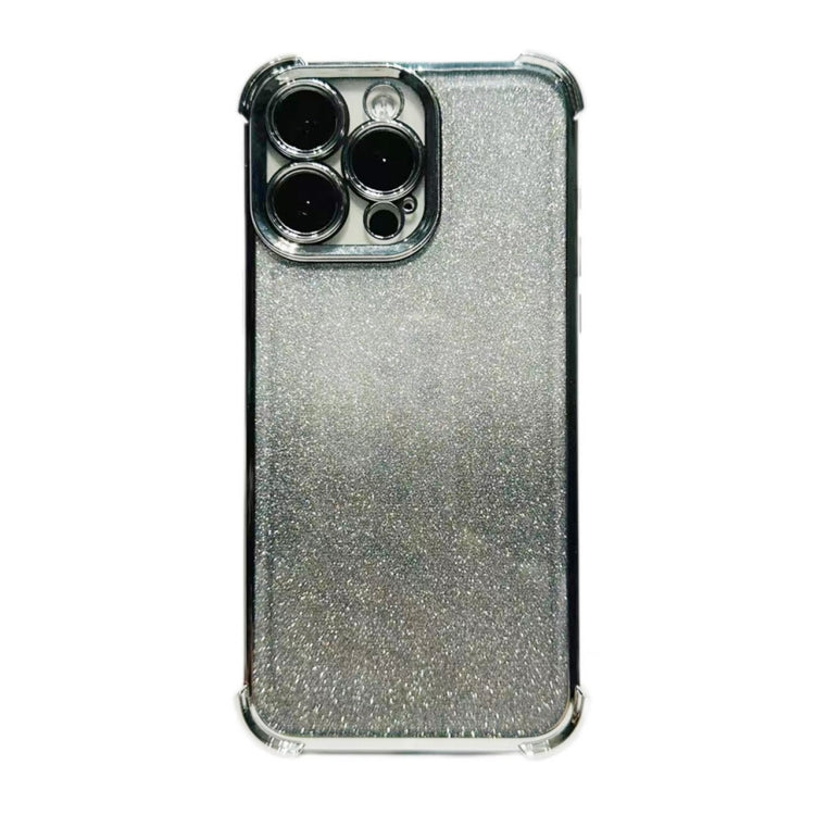 For iPhone 14 Pro Max Electrpolated Glitter Four-corner Shockproof Space TPU Phone Case