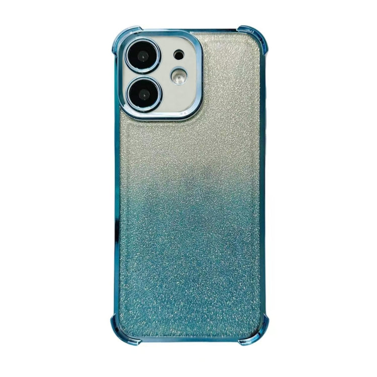 For iPhone 12 Electrpolated Glitter Four-corner Shockproof Space TPU Phone Case