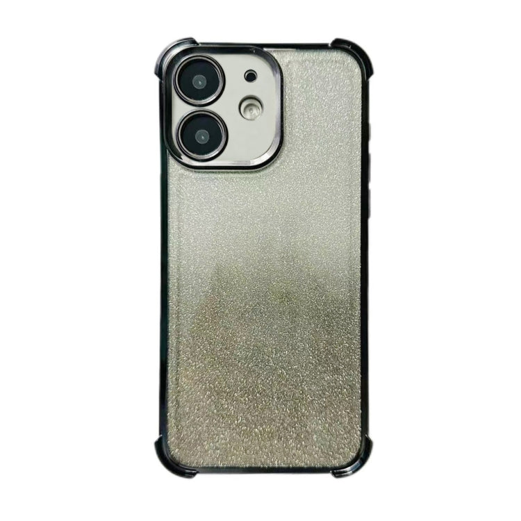 For iPhone 12 Electrpolated Glitter Four-corner Shockproof Space TPU Phone Case