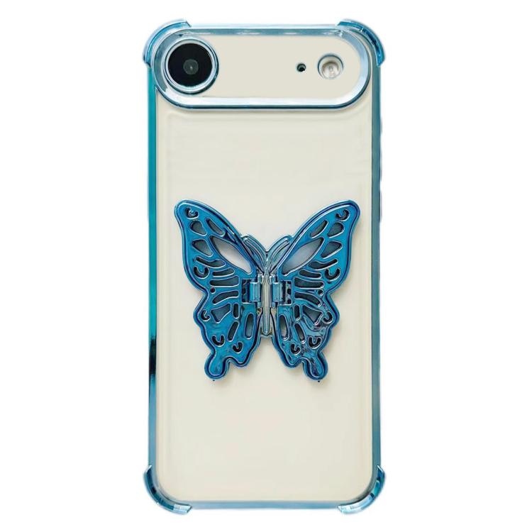 For iPhone Air Electrpolated 3D Butterfly Holder TPU Phone Case
