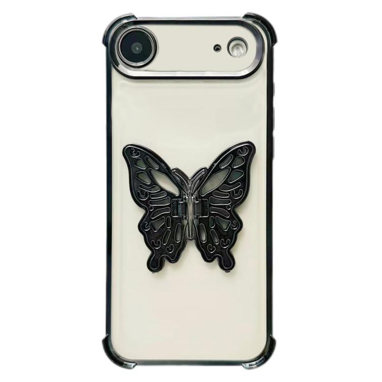 For iPhone Air Electrpolated 3D Butterfly Holder TPU Phone Case