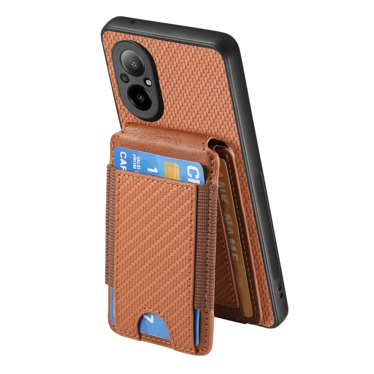 For Realme GT Master Carbon Fiber Vertical Flip Wallet Stand Phone Case