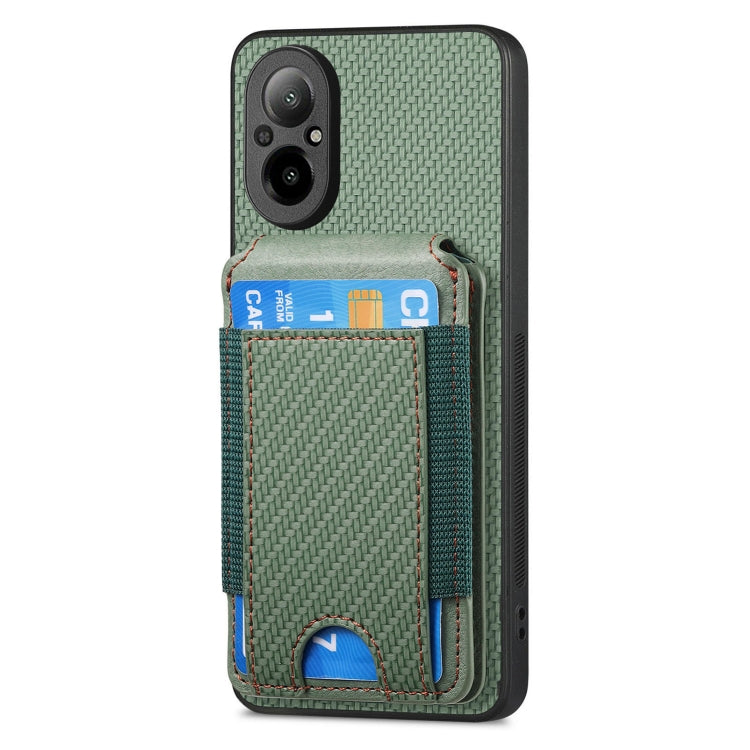 For  Realme 10 4G Carbon Fiber Vertical Flip Wallet Stand Phone Case