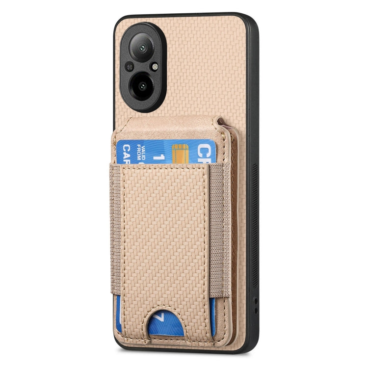 For Realme C20 Carbon Fiber Vertical Flip Wallet Stand Phone Case