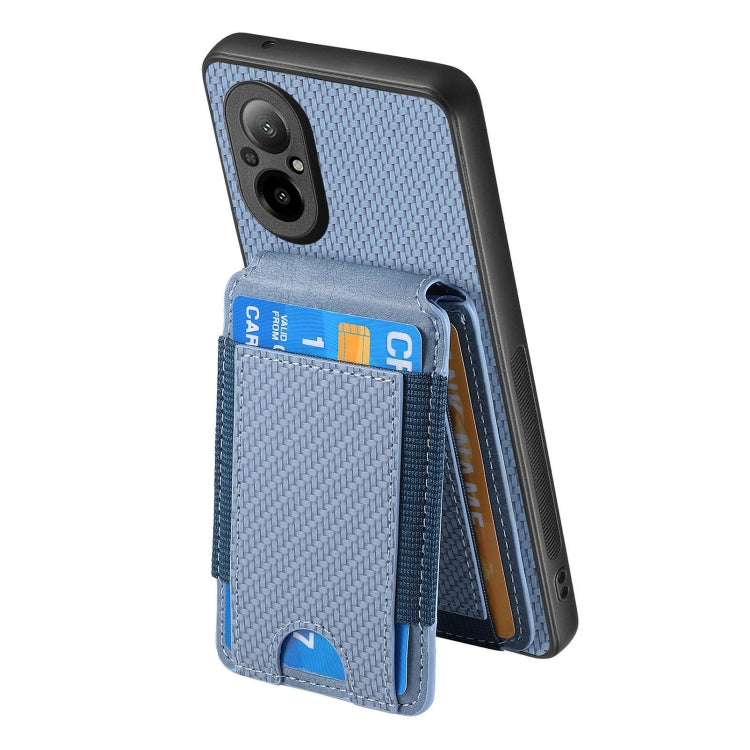 For Realme C53 Carbon Fiber Vertical Flip Wallet Stand Phone Case