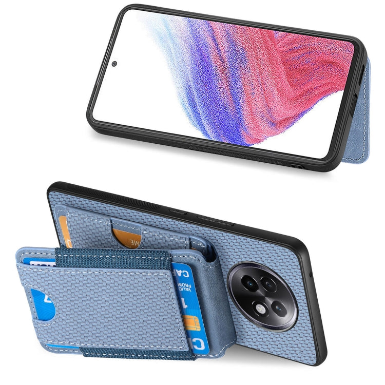 For Realme 13 Pro / 13+ Carbon Fiber Vertical Flip Wallet Stand Phone Case