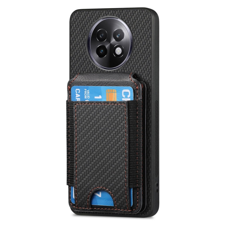 For Realme 13 Pro / 13+ Carbon Fiber Vertical Flip Wallet Stand Phone Case