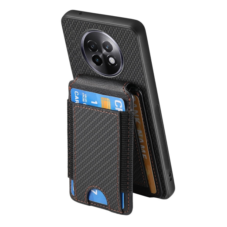 For Realme 13 Pro / 13+ Carbon Fiber Vertical Flip Wallet Stand Phone Case