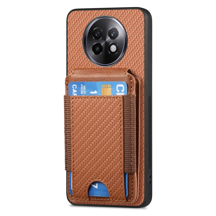 For Realme 13 Pro / 13+ Carbon Fiber Vertical Flip Wallet Stand Phone Case