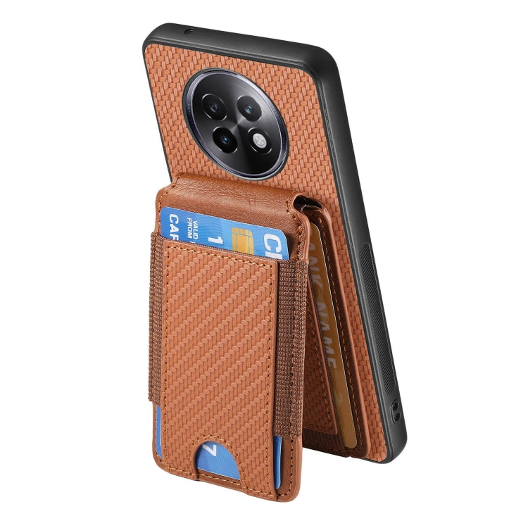 For Realme 13 Pro / 13+ Carbon Fiber Vertical Flip Wallet Stand Phone Case
