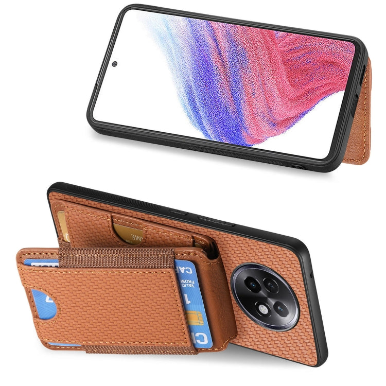 For Realme 13 Pro / 13+ Carbon Fiber Vertical Flip Wallet Stand Phone Case