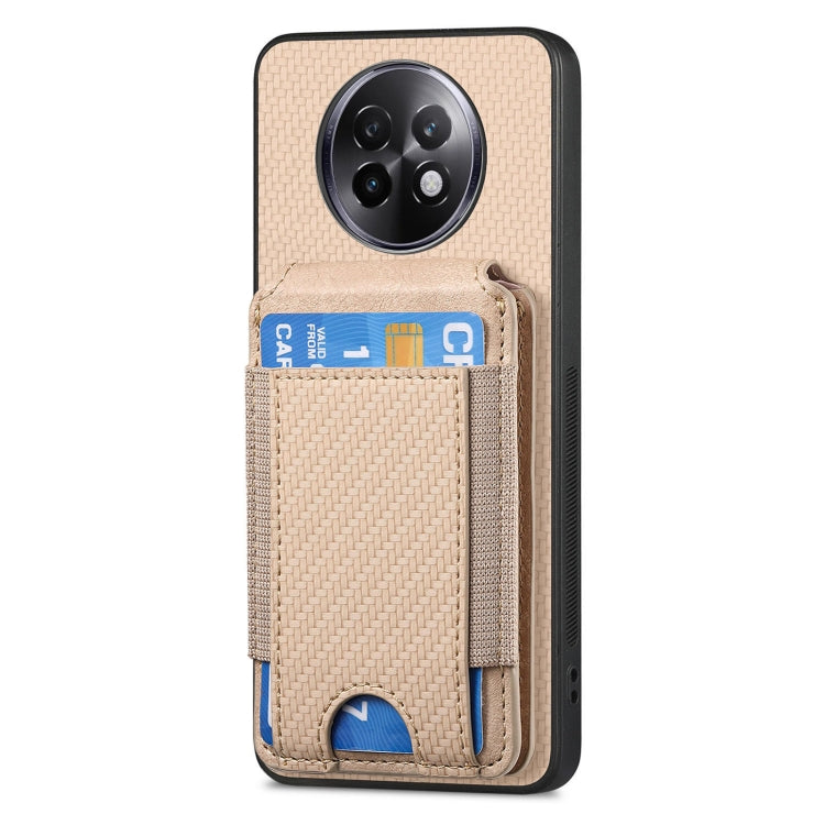 For Realme 13 Pro / 13+ Carbon Fiber Vertical Flip Wallet Stand Phone Case