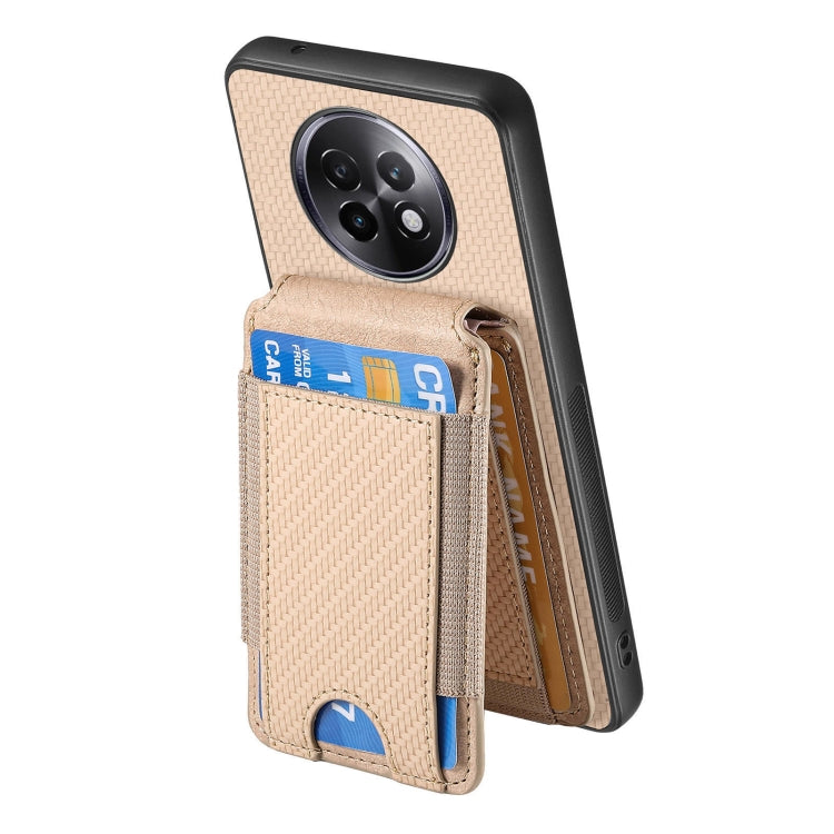 For Realme 13 Pro / 13+ Carbon Fiber Vertical Flip Wallet Stand Phone Case