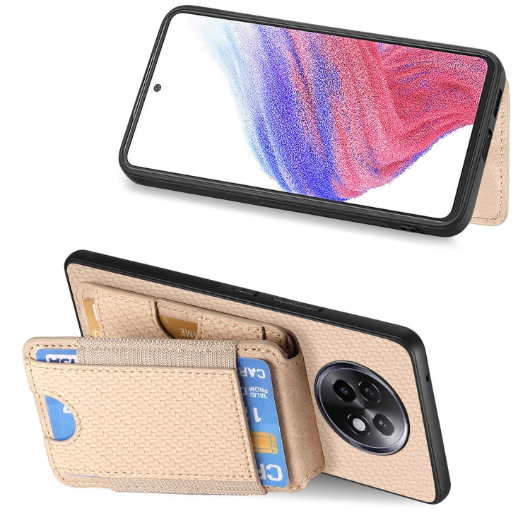 For Realme 13 Pro / 13+ Carbon Fiber Vertical Flip Wallet Stand Phone Case