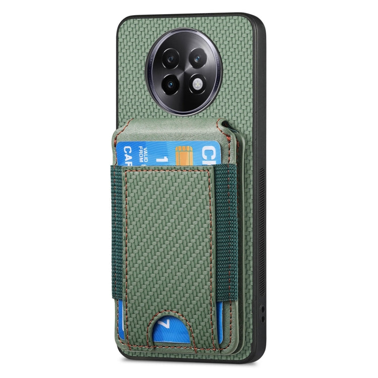 For Realme 13 Pro / 13+ Carbon Fiber Vertical Flip Wallet Stand Phone Case