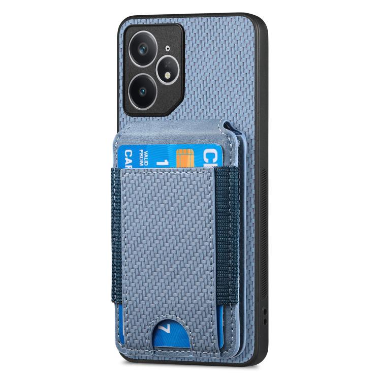 For Realme Neo7 Carbon Fiber Vertical Flip Wallet Stand Phone Case