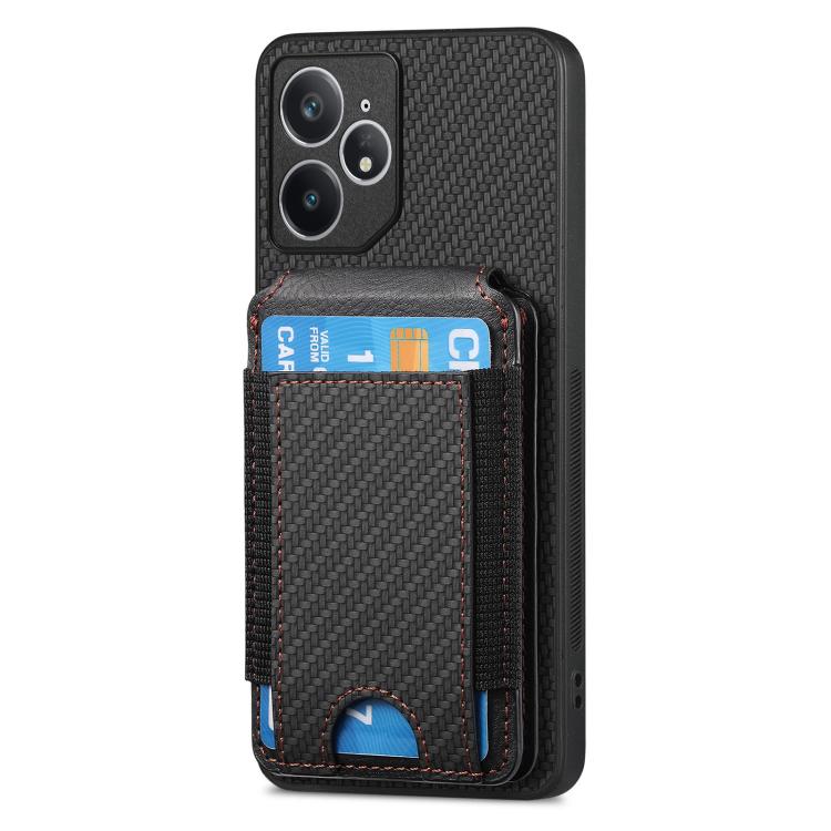 For Realme Neo7 Carbon Fiber Vertical Flip Wallet Stand Phone Case