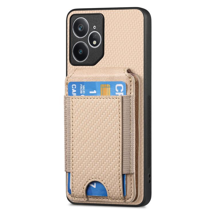 For Realme Neo7 Carbon Fiber Vertical Flip Wallet Stand Phone Case
