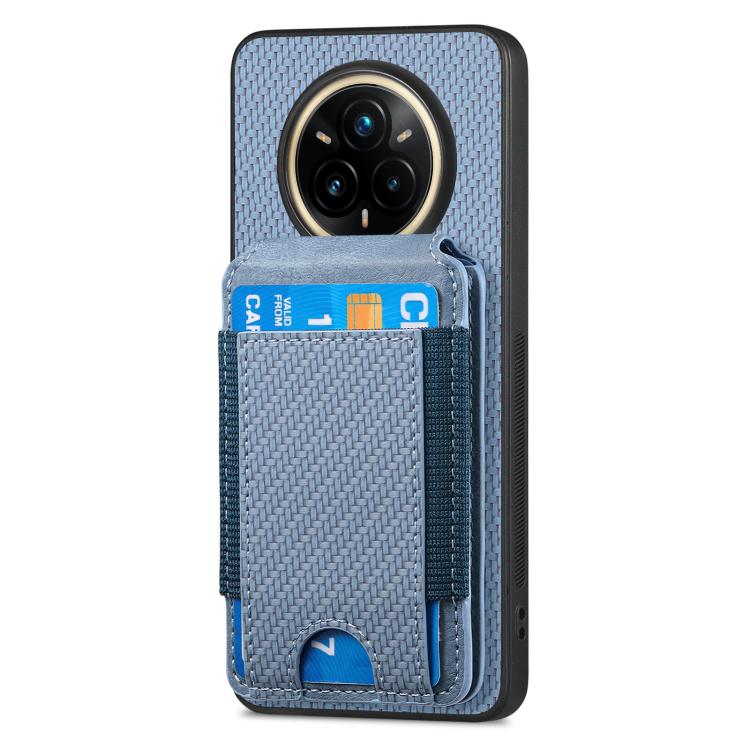 For Realme 14 Pro+ Carbon Fiber Vertical Flip Wallet Stand Phone Case
