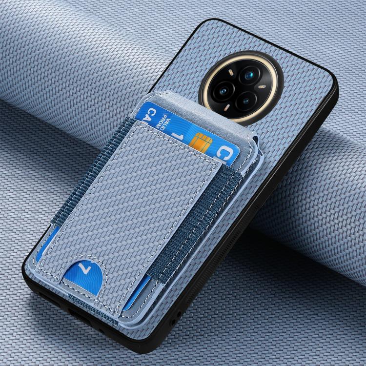 For Realme 14 Pro+ Carbon Fiber Vertical Flip Wallet Stand Phone Case