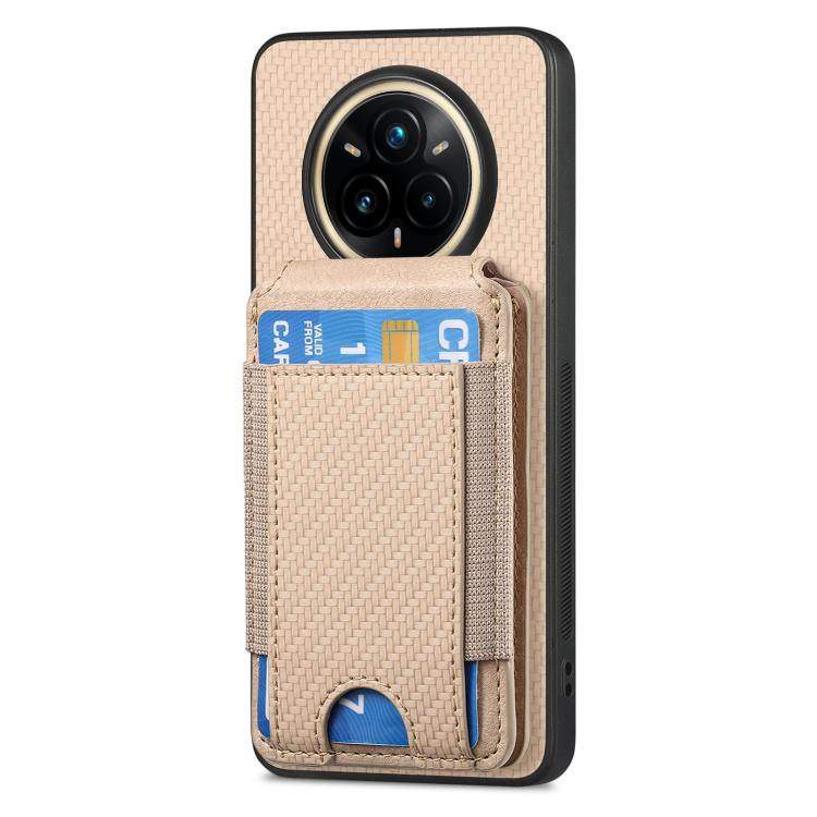 For Realme 14 Pro+ Carbon Fiber Vertical Flip Wallet Stand Phone Case
