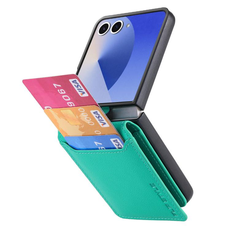 For Samsung Galaxy Z Flip7 5G Litchi Texture Leather Ring Wallet Phone Case