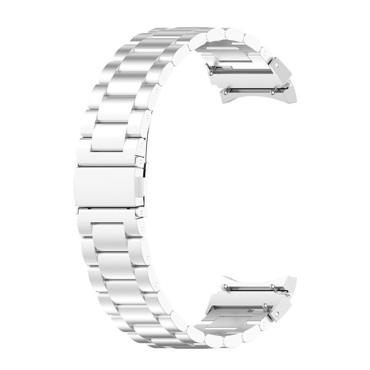 For Samsung Galaxy Watch FE 40mm Three Bead Stainless Steel Metal Watch Strap