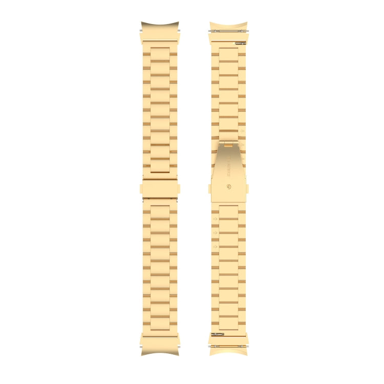 For Samsung Galaxy Watch FE 40mm Three Bead Stainless Steel Metal Watch Strap