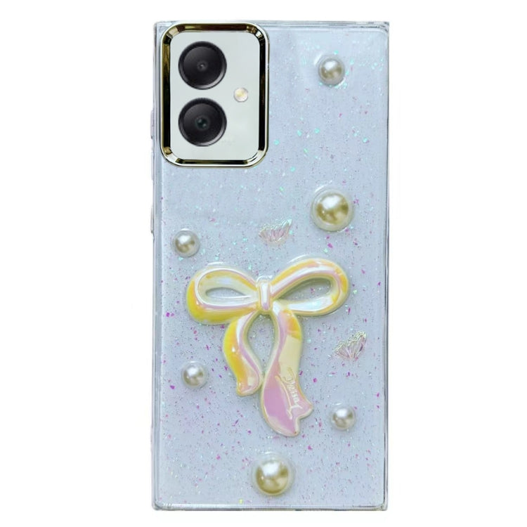 For Samsung Galaxy A05 Three-dimensional Bow Pearl Love Flower TPU  Phone Case