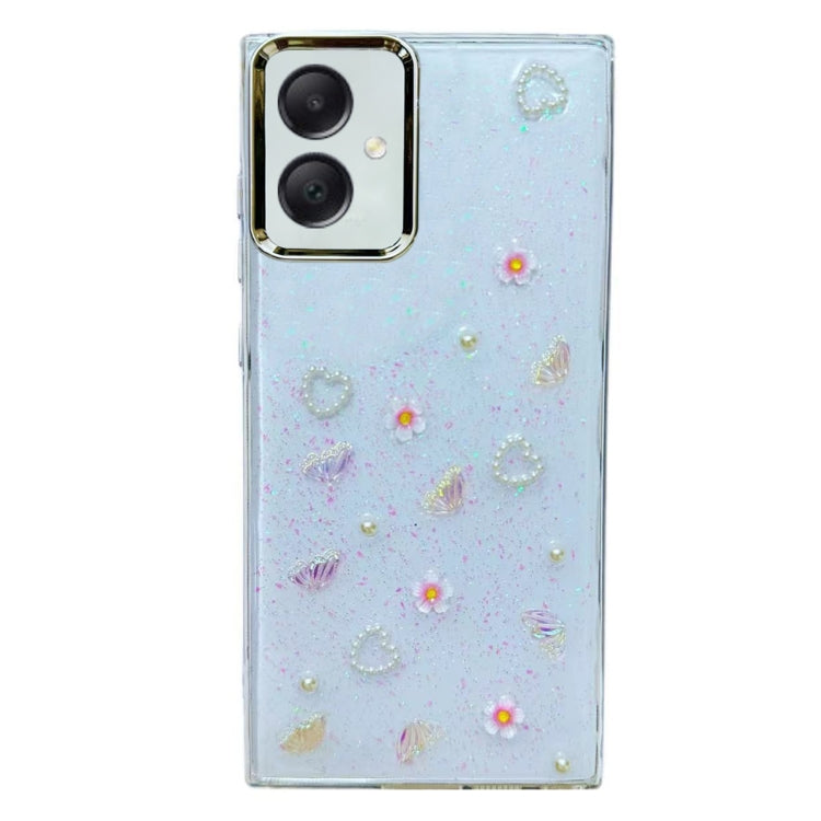For Samsung Galaxy A05 Three-dimensional Bow Pearl Love Flower TPU  Phone Case