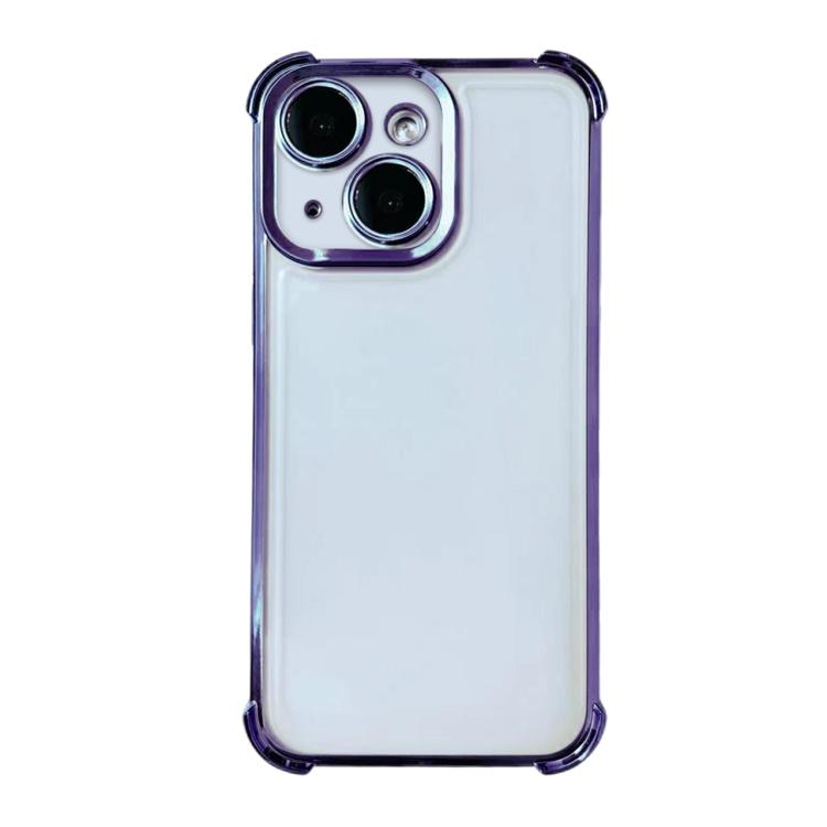 For iPhone 15 Plus Electrpolated Space Four-corner Shockproof TPU Phone Case