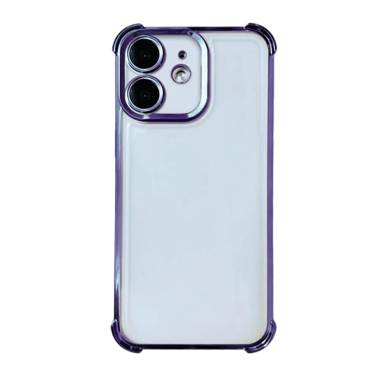 For iPhone 12 Electrpolated Space Four-corner Shockproof TPU Phone Case