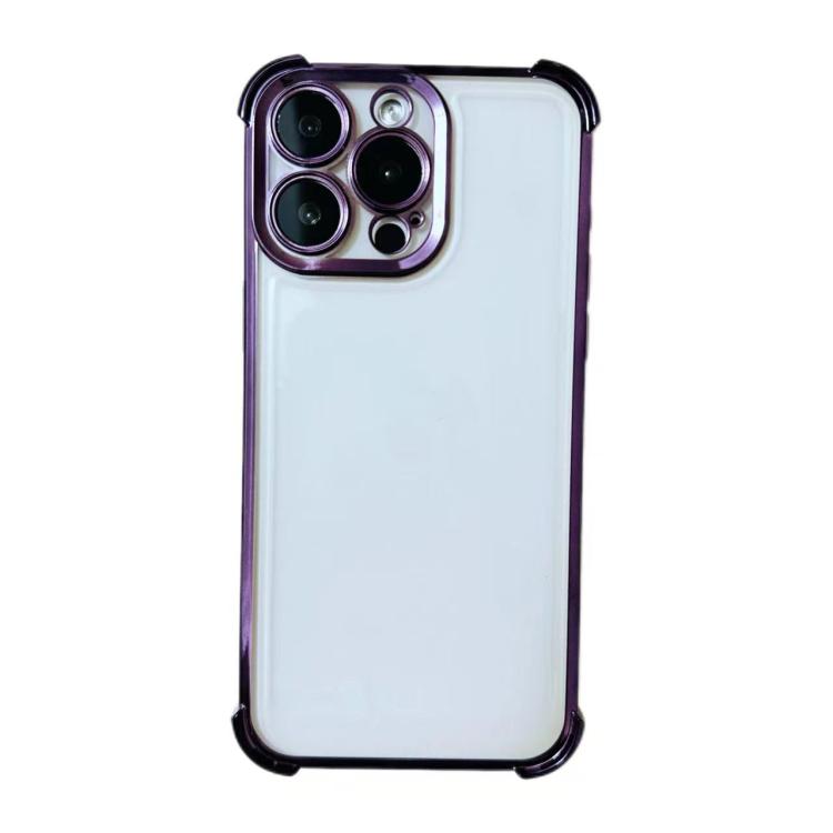 For iPhone 12 Pro Max Electrpolated Space Four-corner Shockproof TPU Phone Case